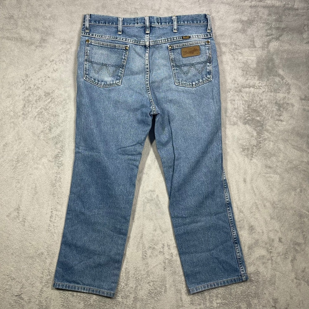 Wrangler George Strait Jeans Mens 35(34)x30(26) Blue Cowboy Cut Denim 936GSHD - Picture 8 of 9